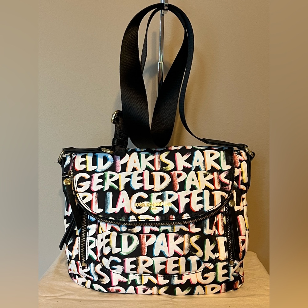 Karl Lagerfeld Multi-Color Multi-Pocket Messenger Bag Crossbody